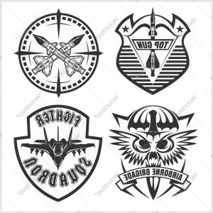 300x300 Photostock Vector Military Logos And Badges Army Symbols Isolated