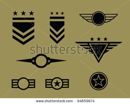 450x358 Set Of Military Badge Symbols