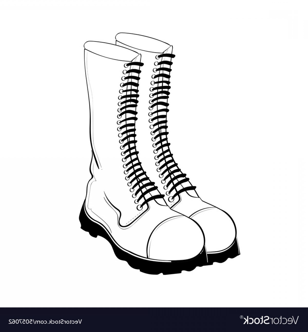 1200x1296 Hand Drawn Military Boots Vector Soidergi