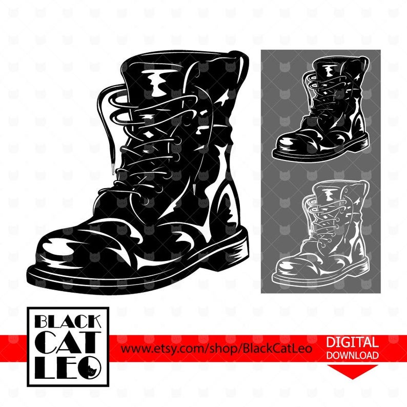 794x794 Army Boot Soldeir Boots Military Boots Vector Design Etsy
