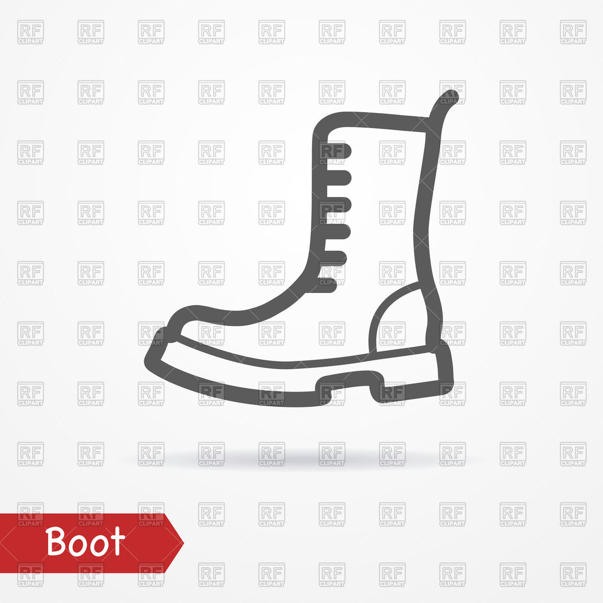 1200x1200 Military Boot Typical Simplistic Army Boot Icon Vector Image