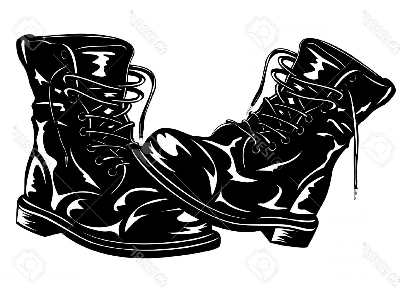 Military Boots Vector At Vectorified.com 