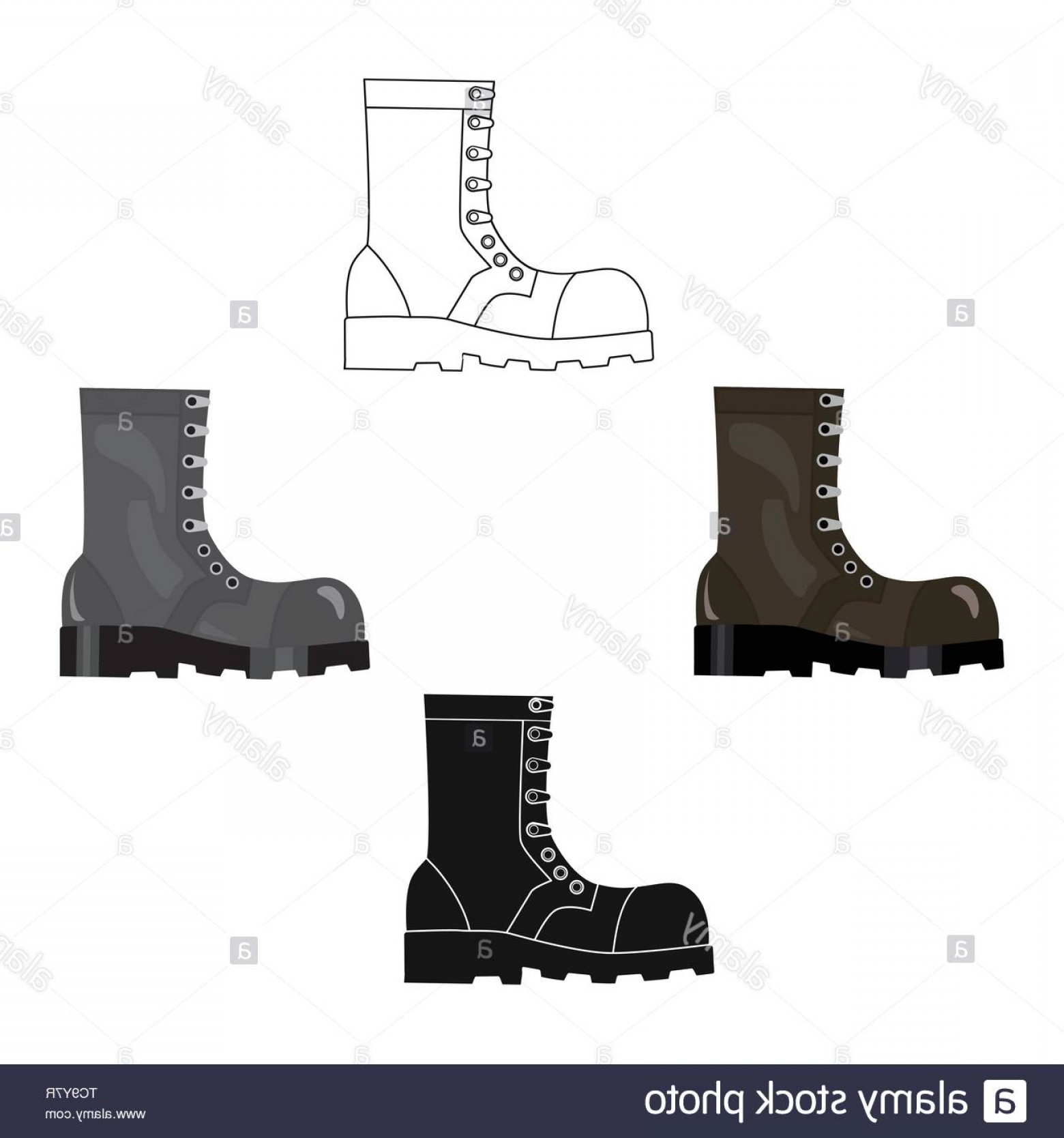 Military Boots Vector at Vectorified.com | Collection of Military Boots ...