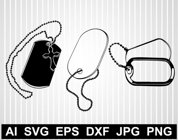 570x449 Army Dog Tags Army Circuit Cut Sillhouette Etsy