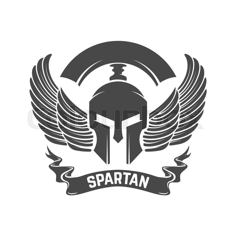 800x800 Spartan Helmet Military Emblem Stock Vector Colourbox