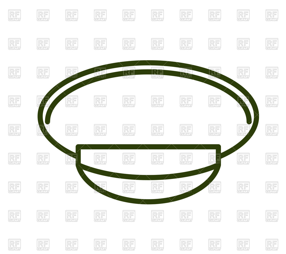 1200x1063 Military Cap Line Style Vector Image Of Silhouettes, Outlines