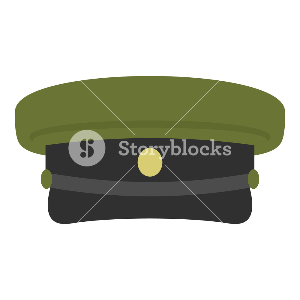 1000x1000 Military Hat Icon Flat Isolated On White Background Vector