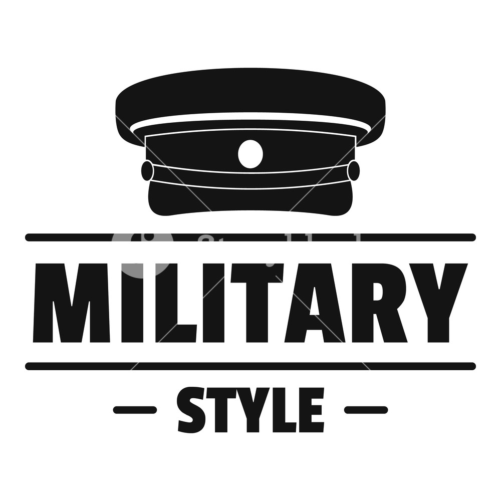 1000x1000 Military Hat Logo Simple Illustration Of Military Hat Vector Logo