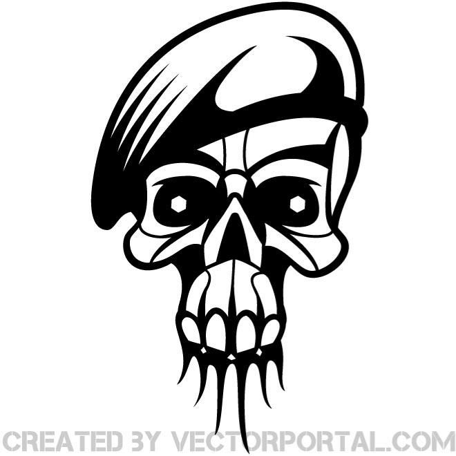 660x660 Skull With Military Cap Vector Art Skull Vectors Skull, Skull