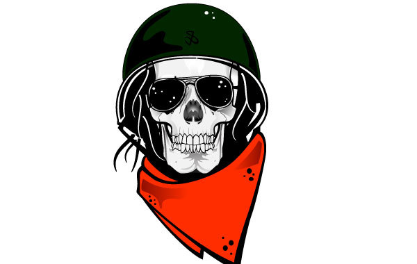 600x380 Free Vectors Skull In Military Helmet Vector Vector Portal