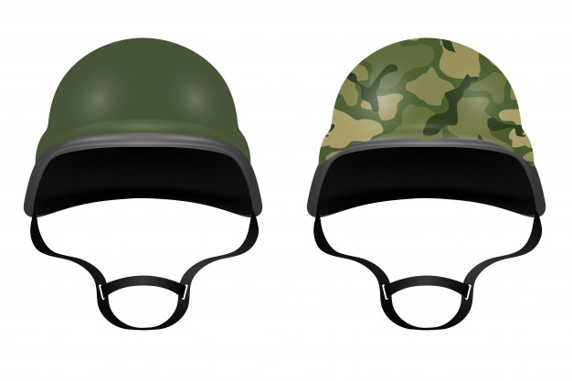 626x417 Military Helmets Isolated On White Background Vector Illustration