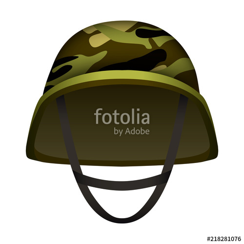 500x500 Modern Camo Army Helmet Mockup Realistic Illustration Of Modern