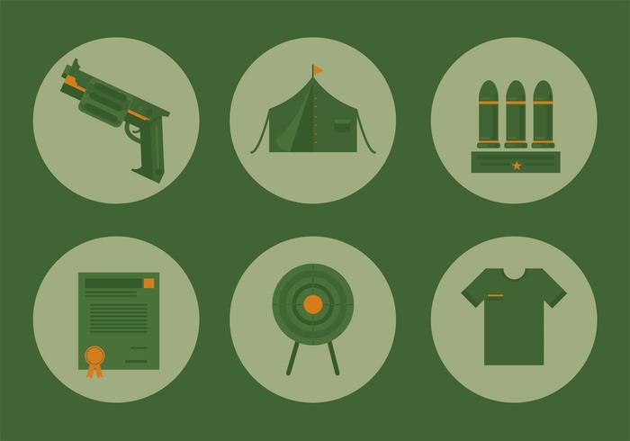 700x490 Military Icon Vector Set