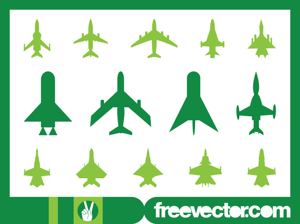 1024x765 Military Planes Icons Vector Art Graphics