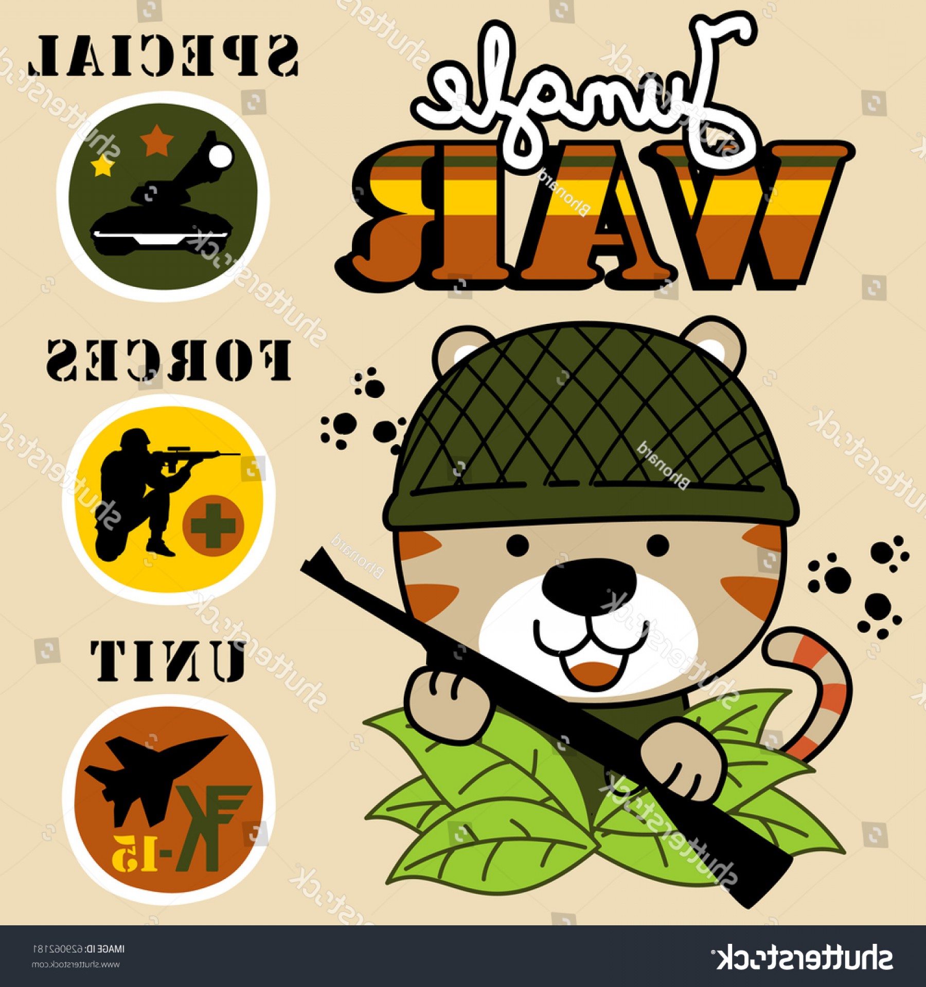 Vector Cartoon Tiger Army Military Logos Studiogrfx 1800x1920 Vector Cartoon Tiger Army Military Logos Studiogrfx