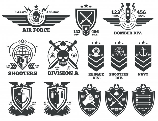 Vintage Military Vector Labels And Patches Emblem And Military 626x479 Vintage Military Vector Labels And Patches Emblem And Military