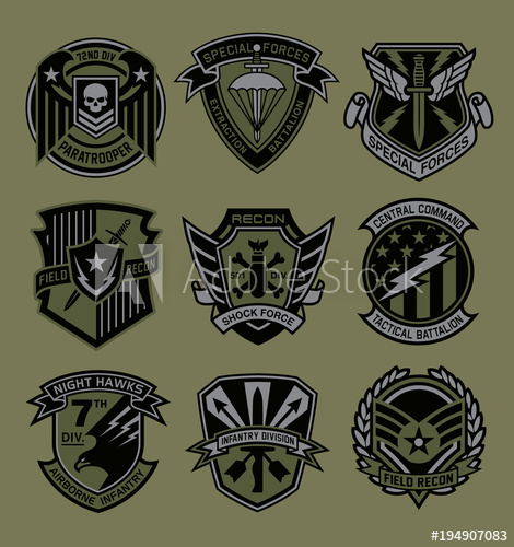 470x500 Military Patch Emblem Badges