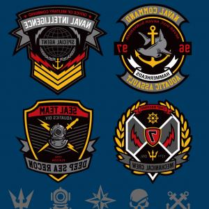 300x300 Photostock Vector Special Unit Military Army And Navy Patches