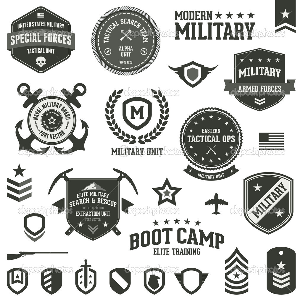 1024x1024 Army Badges Clipart