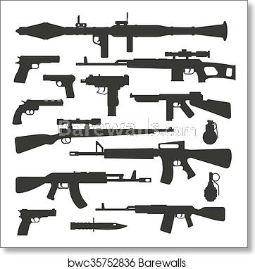 362x382 Weapon Collection Different Military Automatic Gun Shot Machines