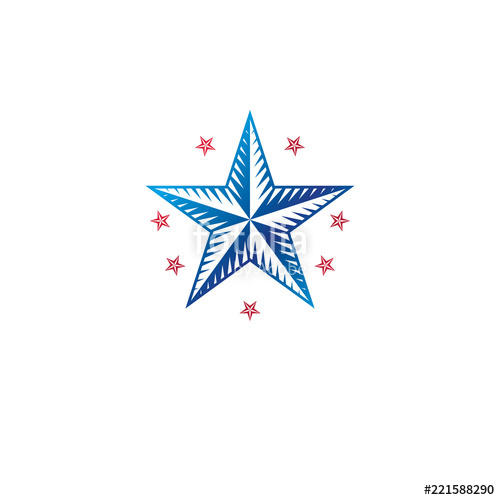 500x500 Military Star Emblem, Victory Award Symbol Heraldic Coat Of Arms
