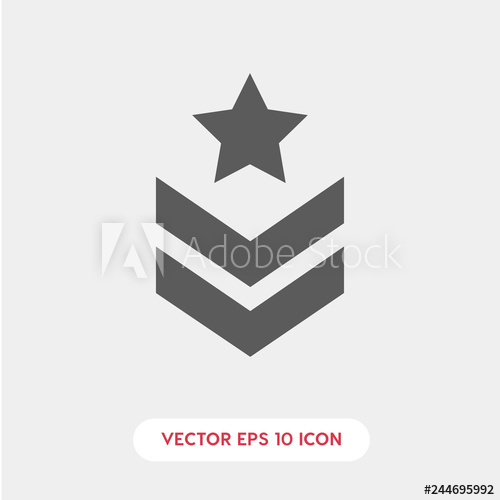500x500 Military Star Icon Military Star Icon Vector Linear Style Sign