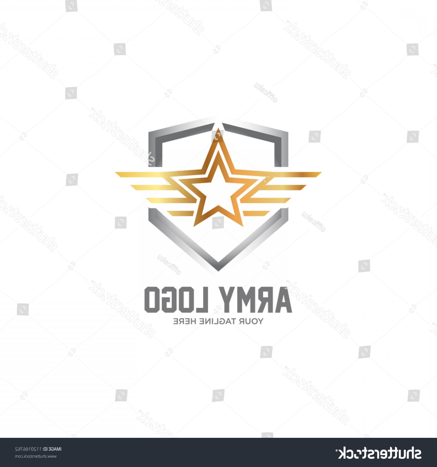 1800x1920 D Golden Military Star Symbol Silver Soidergi