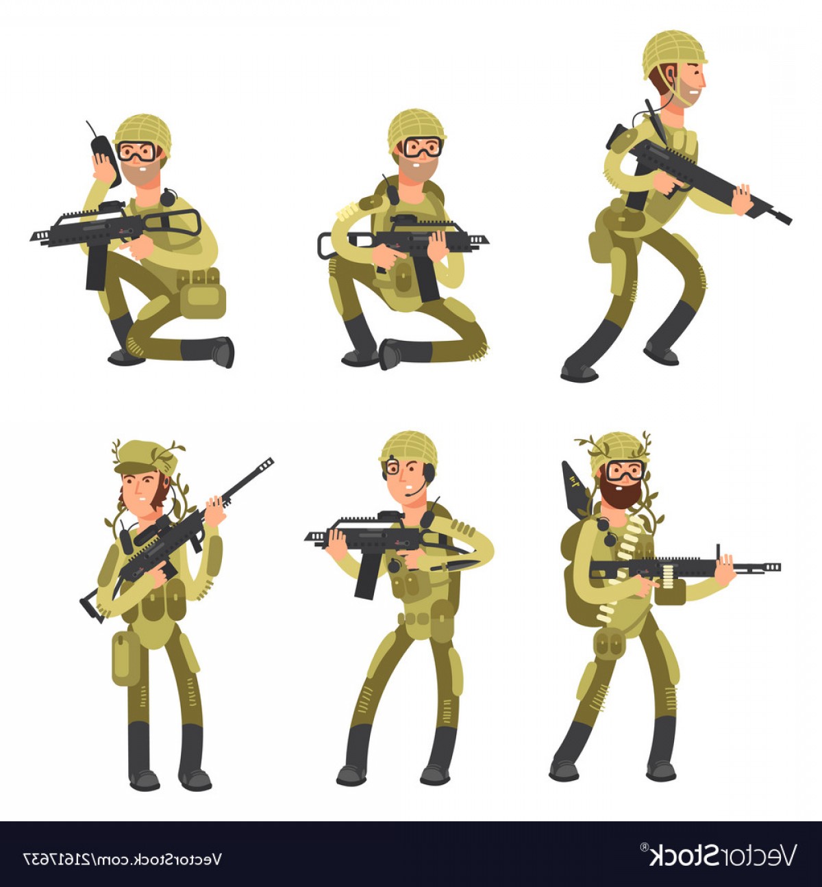 1200x1296 Army Cartoon Man Soldiers In Uniform Military Vector Geekchicpro