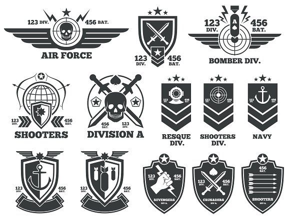 Vintage Military Vector Labels 580x445 Vintage Military Vector Labels