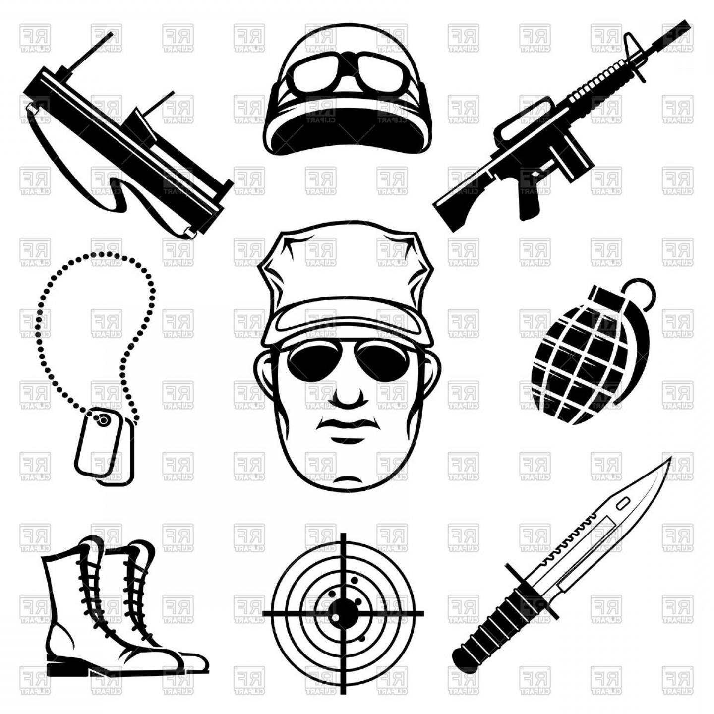 1440x1440 Military Objects And Soldier Vector Clipart Soidergi
