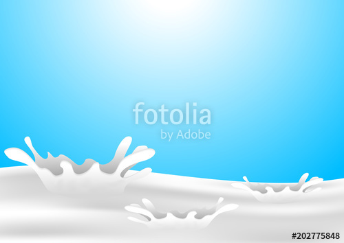 500x354 Milk Splash Background, Vector Illustration Stock Image