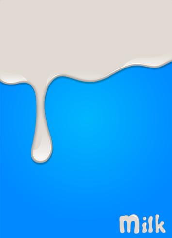 355x490 Realistic Milk Drop, Splashes, Liquid Isolated On Blue Background
