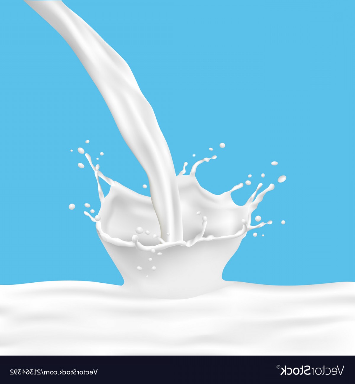 1200x1296 Milk Splash With Pouring Milk On Blue Background Vector Handandbeak