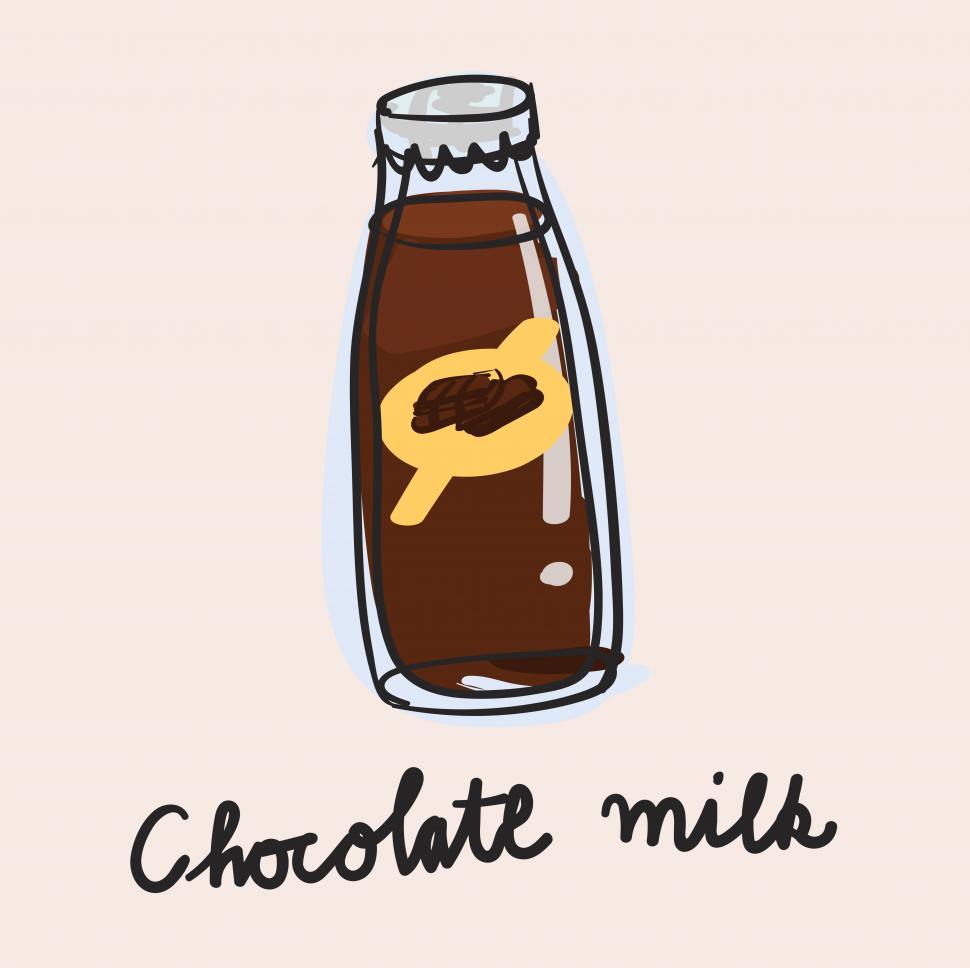 970x968 Get Free Stock Photos Of Chocolate Milk Bottle Vector Icon Online