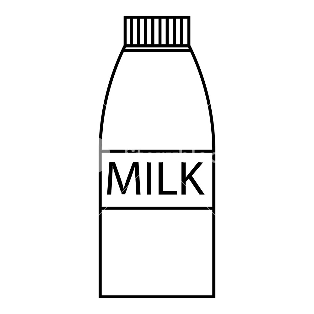 1000x1000 Milk Bottle Icon Outline Illustration Of Milk Bottle Vector Icon