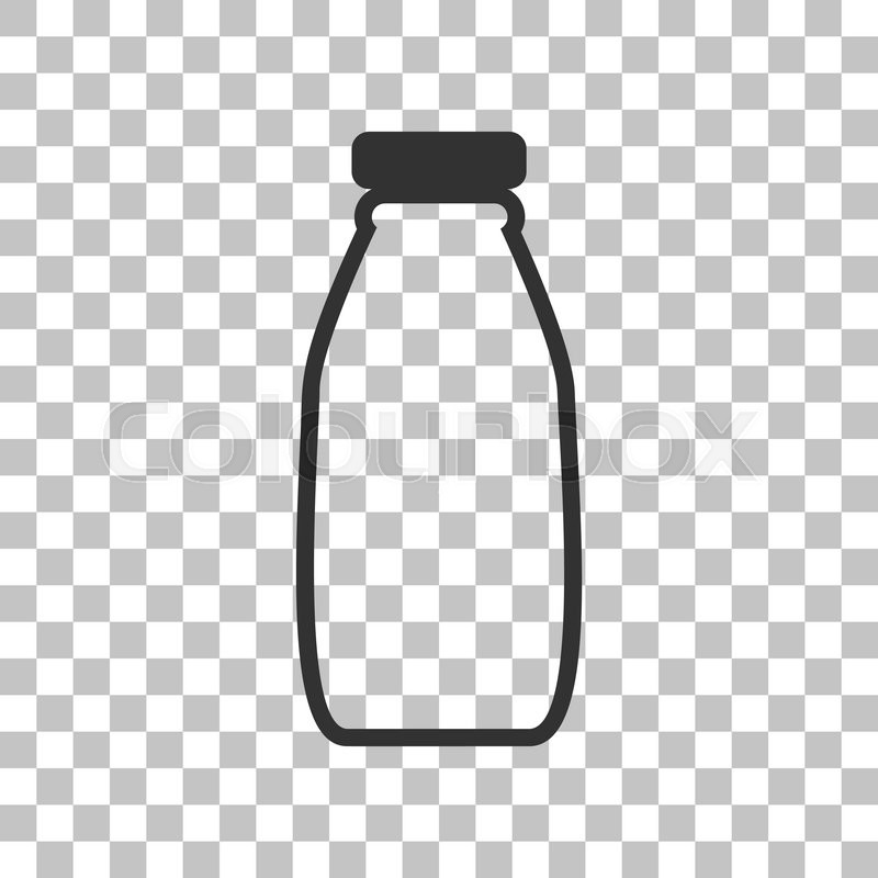800x800 Milk Bottle Sign Dark Gray Icon On Stock Vector Colourbox
