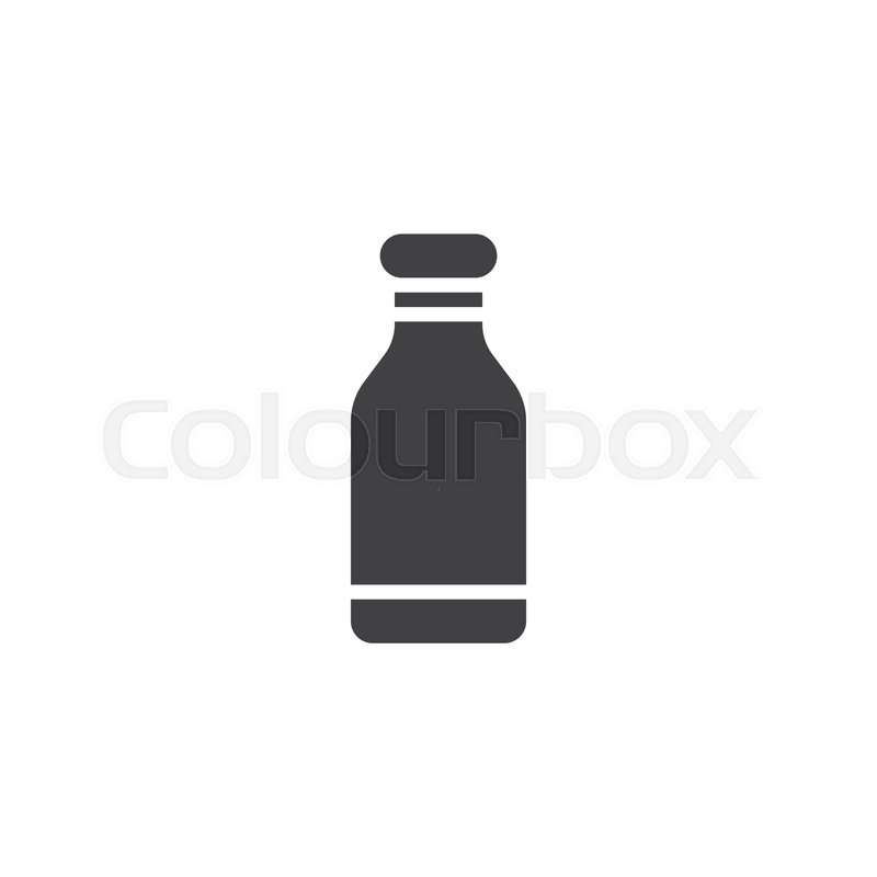 800x800 Milk Bottle Vector Icon Filled Flat Stock Vector Colourbox