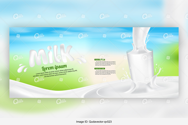 750x500 Milk Glass Splash Vector Background Illustration