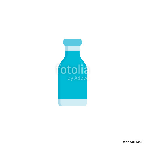 500x500 Milk Bottle Flat Icon, Vector Sign, Colorful Pictogram Isolated