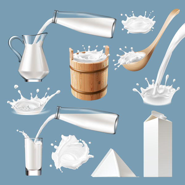 600x600 Casks And Glass With Milk Splash Illustration Vectors Free Download