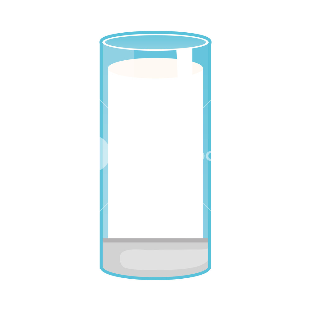 1000x1000 Delicious Milk Glass Cup Vector Illustration Design Royalty Free