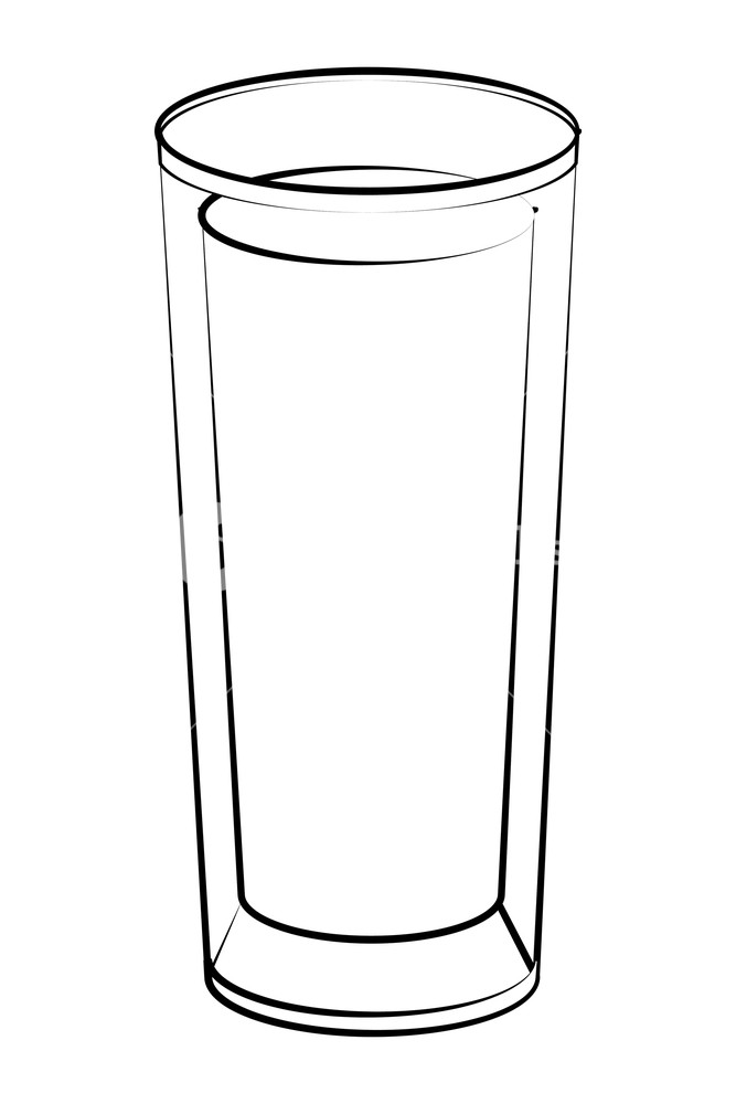 667x1000 Milk Glass Cartoon Vector Illustration Graphic Design Royalty Free