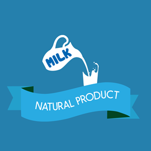 300x300 Naturel Product Milk Glass Logo Vector