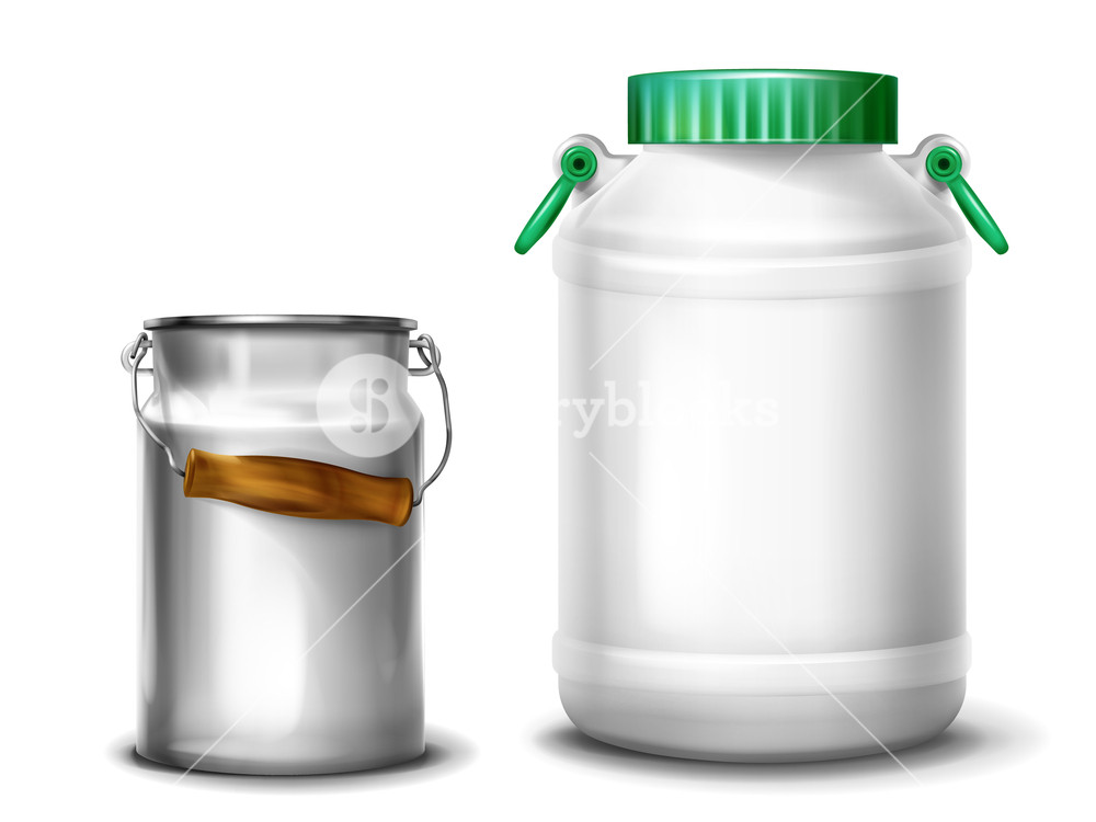 1000x750 Milk Container Vector Illustration Of Retro Metal Aluminum Can