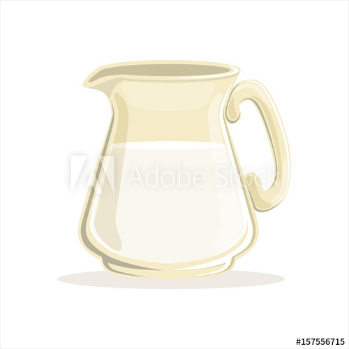 500x500 Milk In A Glass Jug Vector Illustration