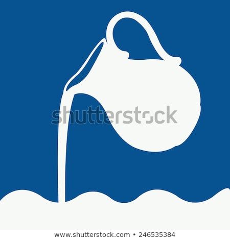 450x470 Milk Pitcher Logo In A Blue And White Milk Pouring From A Jug
