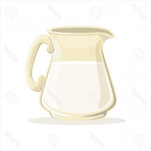300x300 Photostock Vector Milk In A Glass Jug Vector Illustration Hoodamath