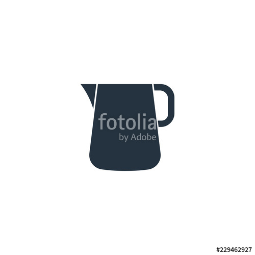 500x500 Pitcher, Milk Jug Isolated Icon On White Background, Coffee