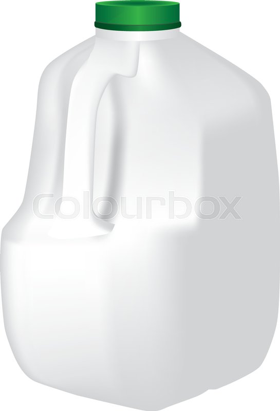 545x800 Plastic Standard Gallon Jug Of Milk Stock Vector Colourbox