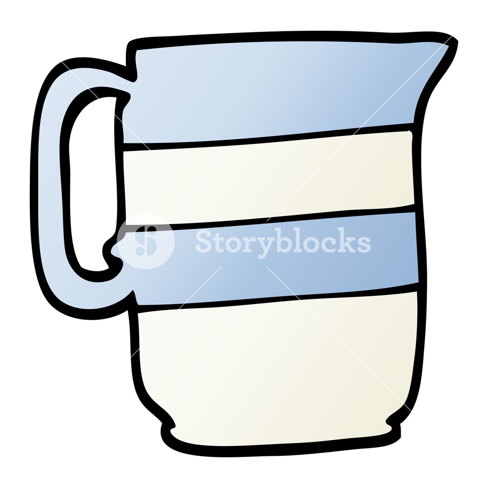 1000x1000 Vector Gradient Illustration Cartoon Milk Jug Royalty Free Stock